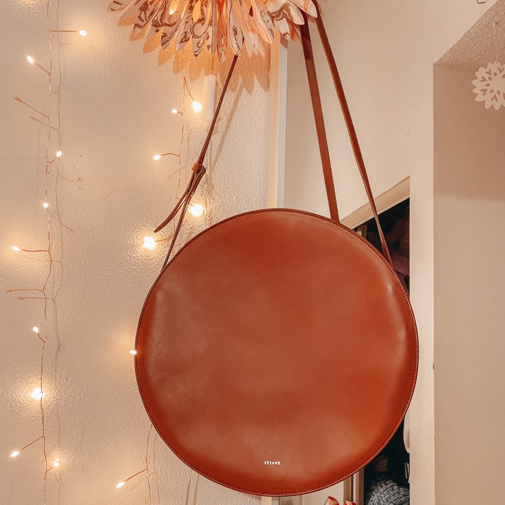 Sezane Large Leather Nichole Bag